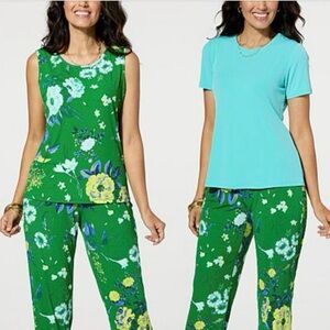IMAN Global Chic 2-pack Solid Tee and Printed Tank Set